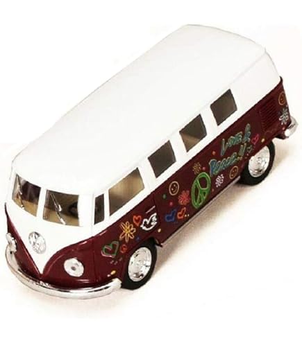 Amazon.com: KiNSMART 1962 Volkswagen Classic Bus With Surfboard